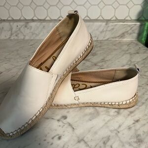 Sam Edelman Cream Espadrille Slip-On Flats